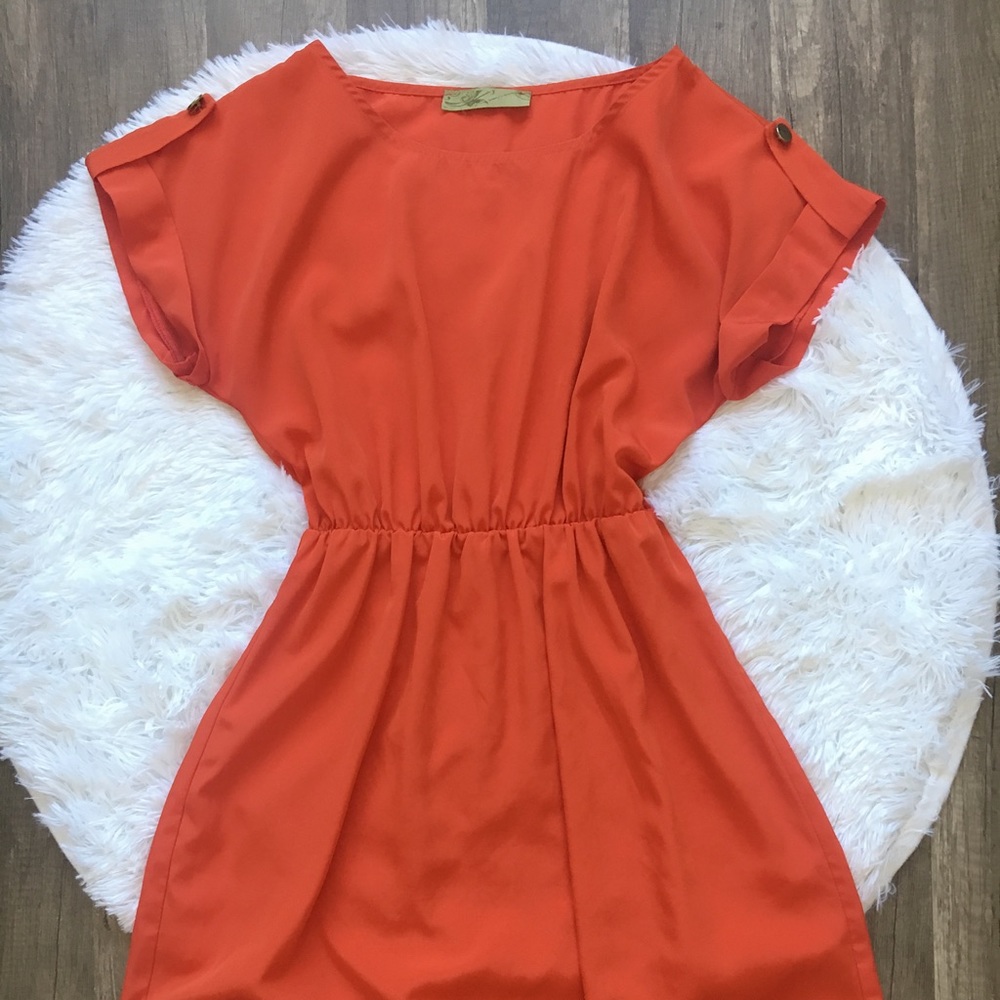 Short orange dress